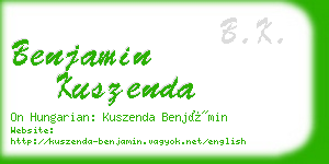 benjamin kuszenda business card